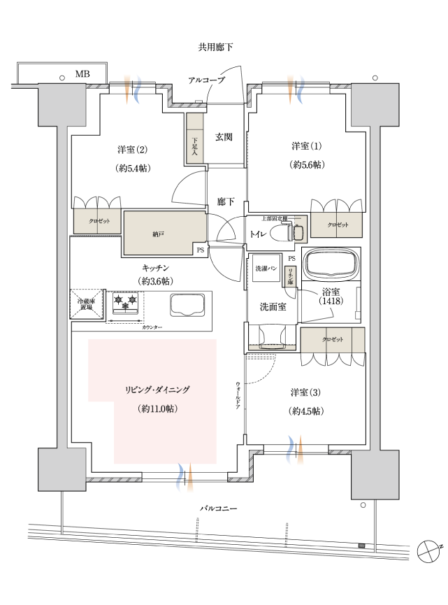 BC-type 間取り図