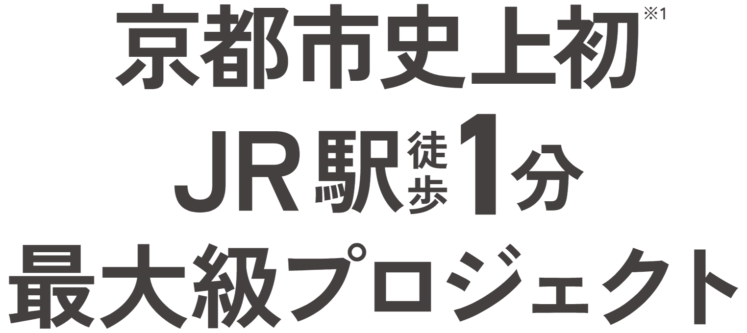 京都市 史上初 JR駅徒歩1分 最大級プロジェクト