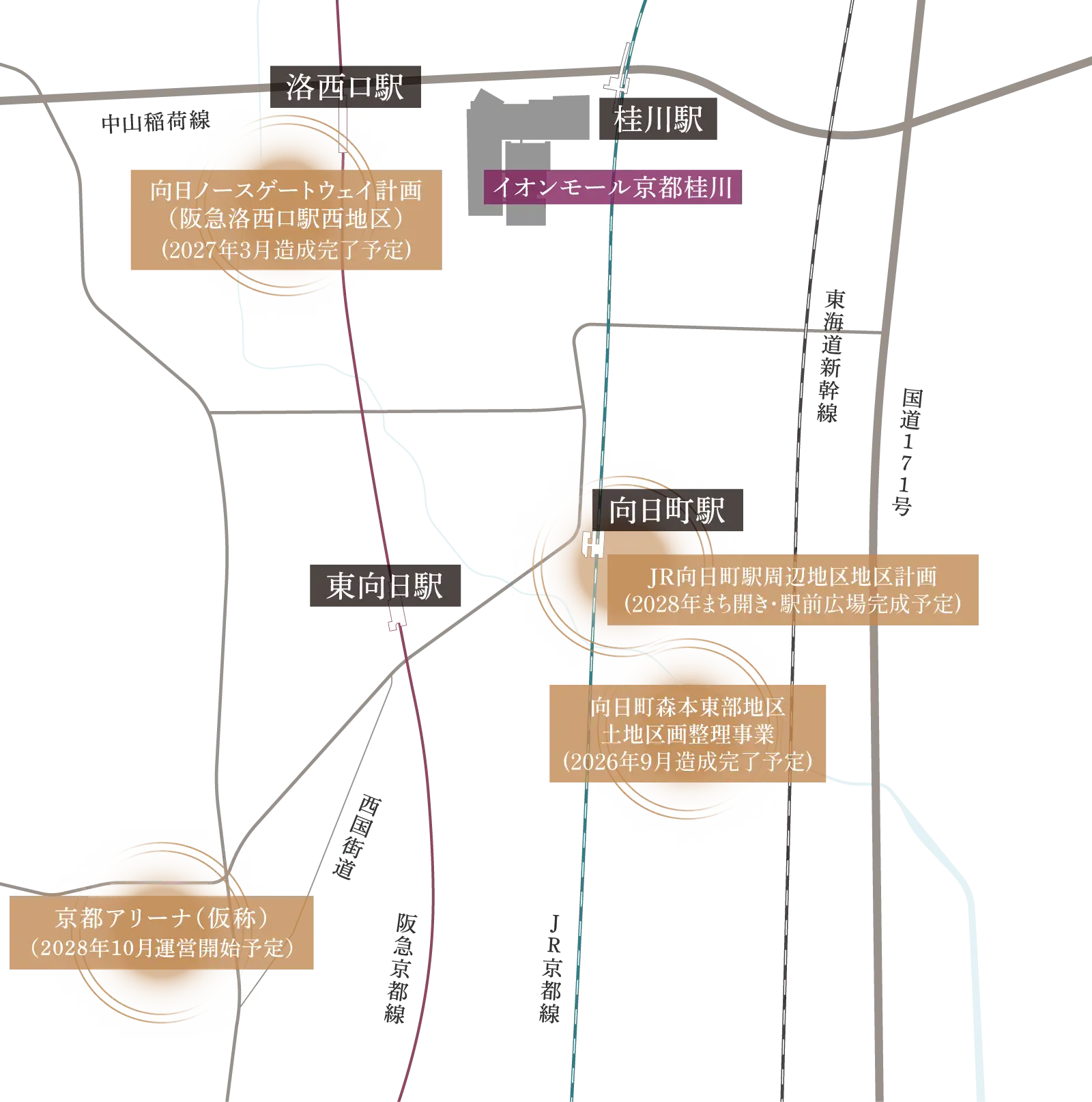 再開発概略地図