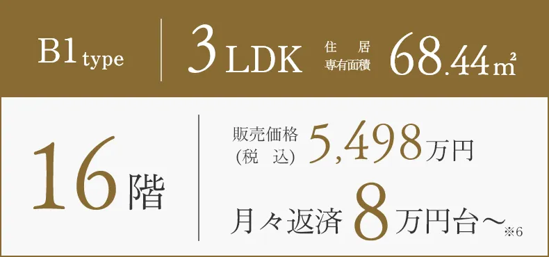 B1 type 3LDK